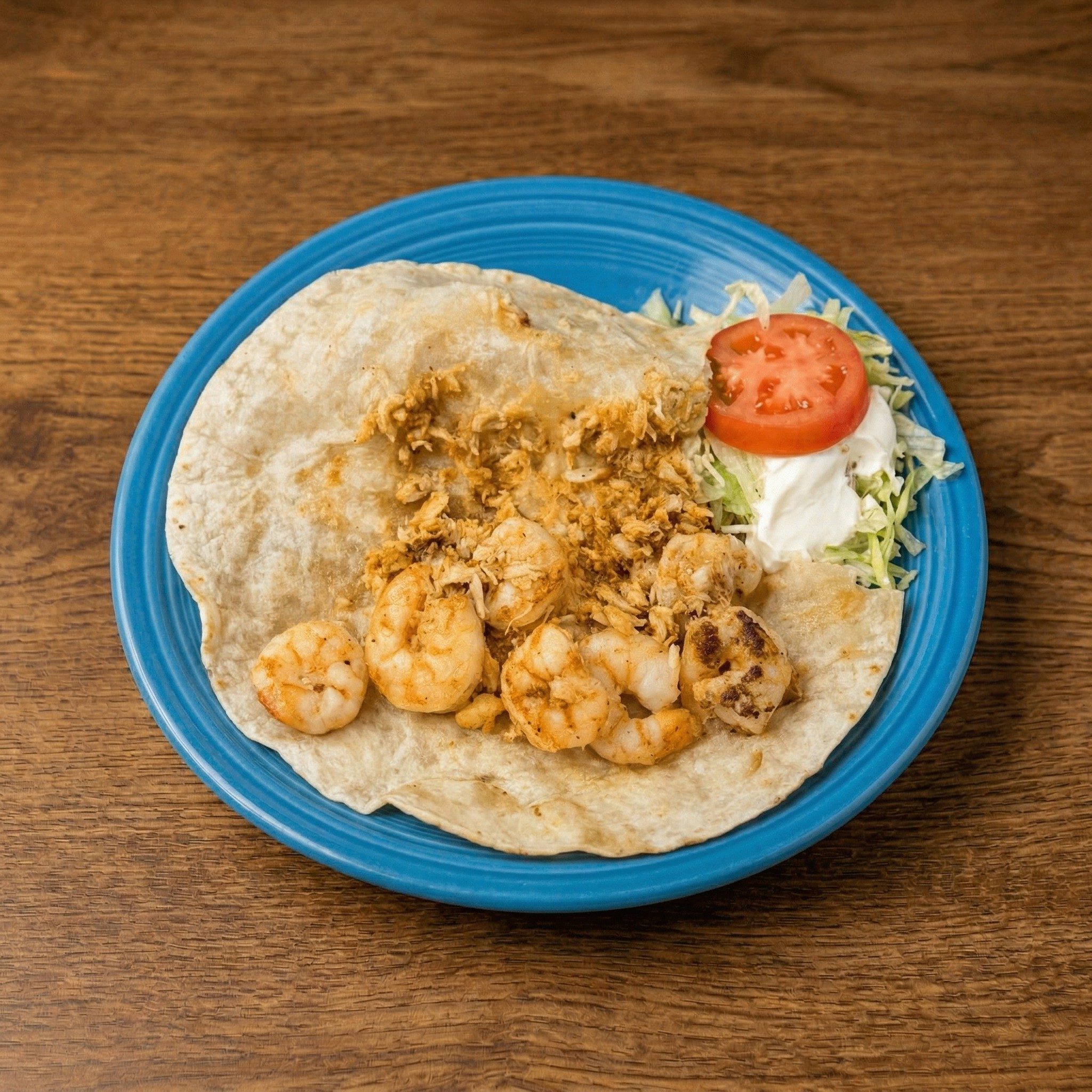 Shrimp and Crab Quesadilla.