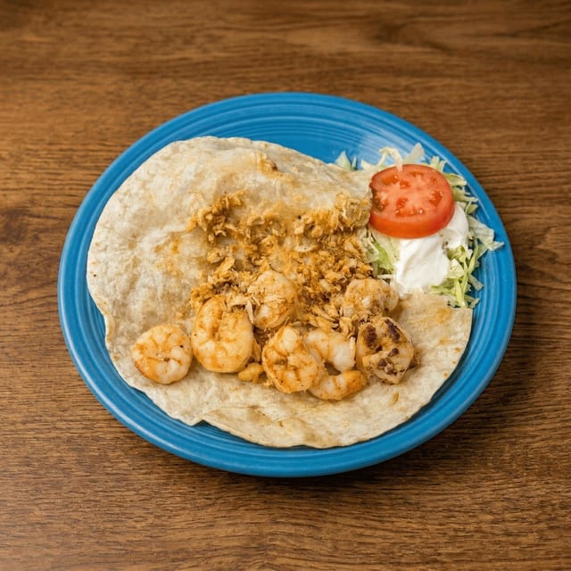 Shrimp and Crab Quesadilla.