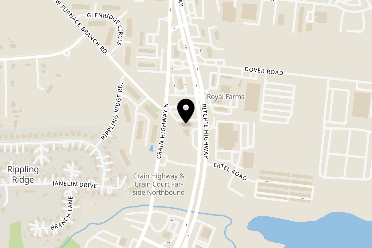 Map showing the location of Mi Pueblo Mi Pueblito on 6914 Ritchie Highway in Glen Burnie